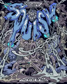 Artwork for SQUISH 100TH PARTY→ Aurora Halal b2b Laurel Halo, Binh, re:ni