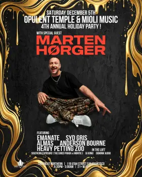 Artwork for Opulent Temple & Mioli's 4th Annual Holiday Party with Marten Hørger